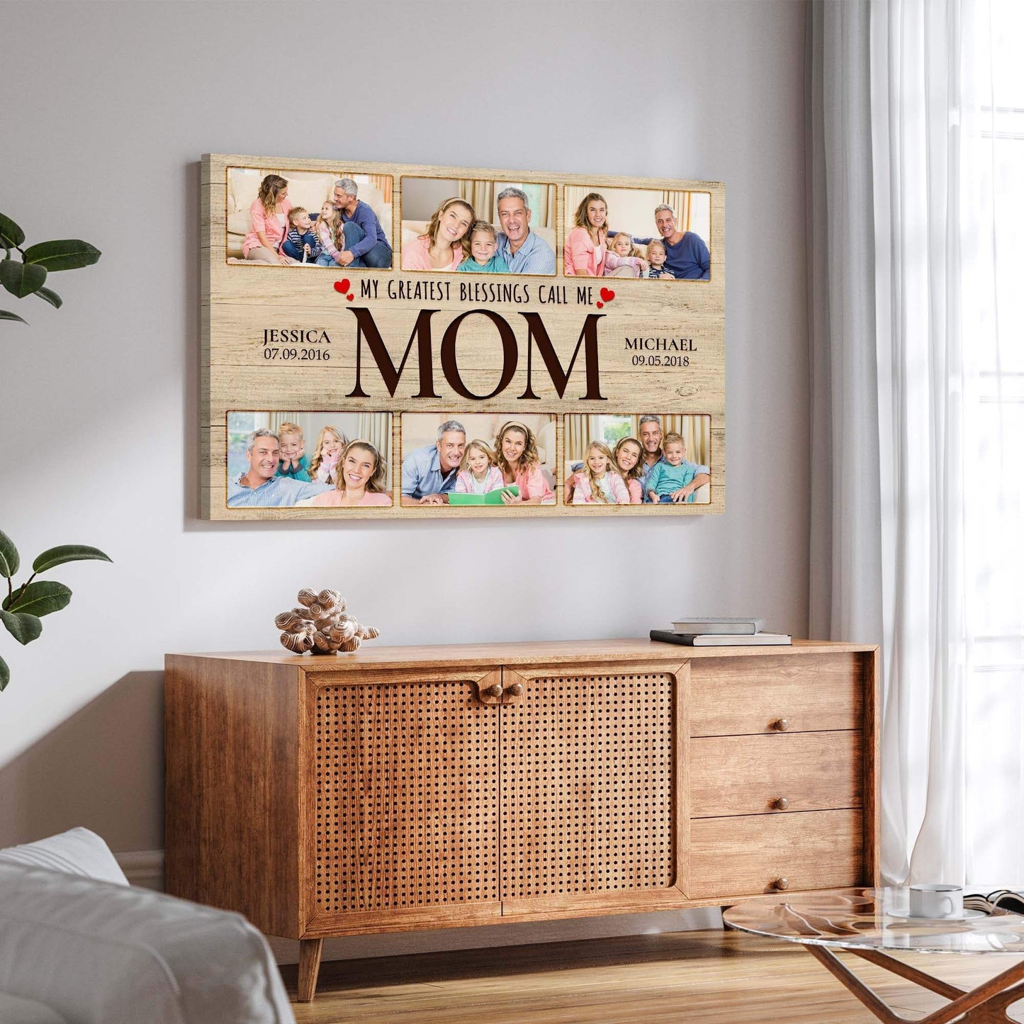Mother's Day Sign My Greatest Blessings Call Me Mom II - Tailored Canvases - Flyclothing LLC