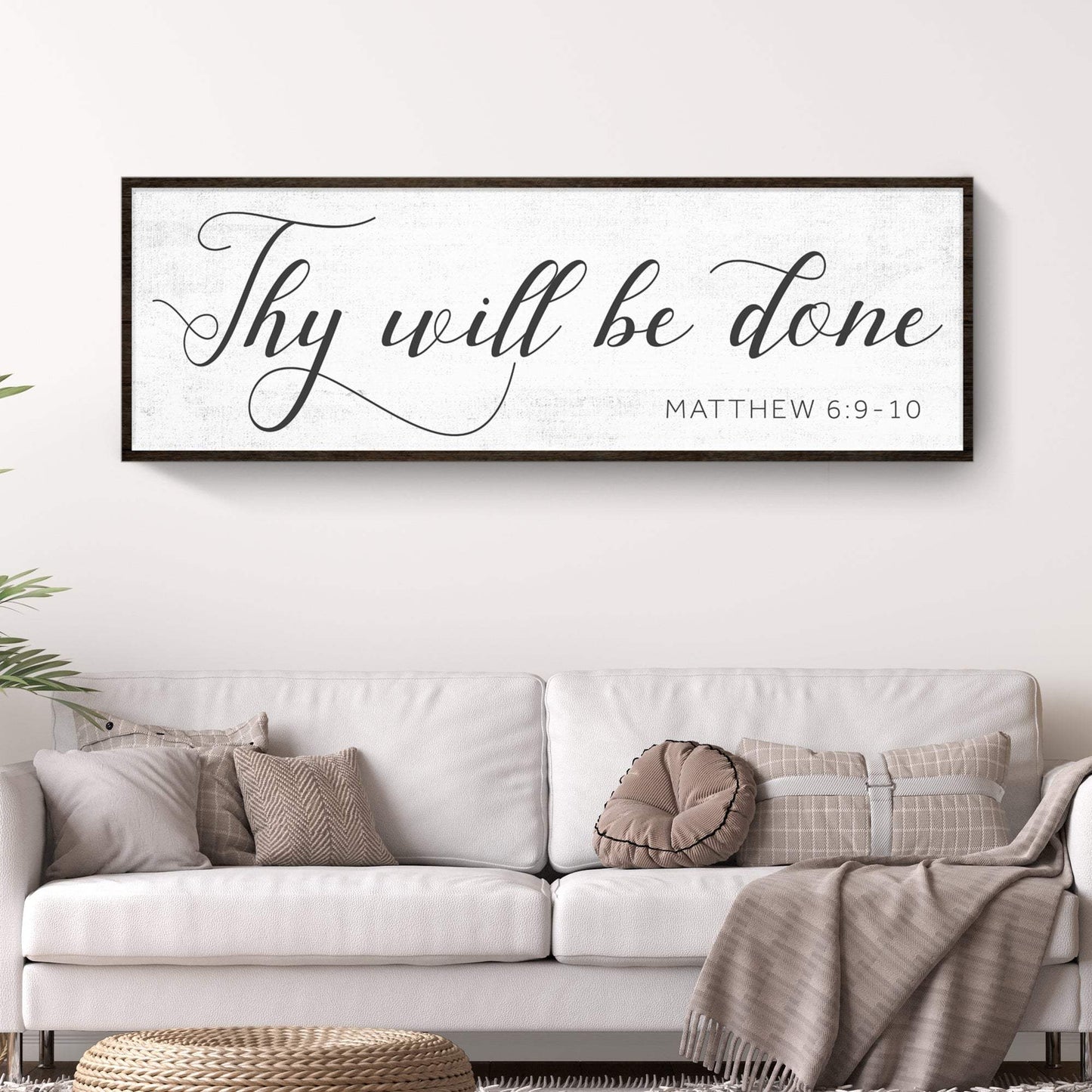 Thy Will Be Done Faith Sign IV - Tailored Canvases - Flyclothing LLC