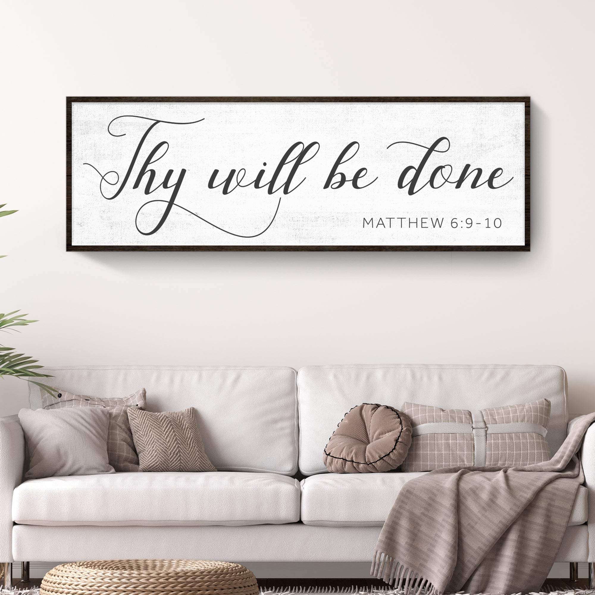 Thy Will Be Done Faith Sign IV - Tailored Canvases - Flyclothing LLC