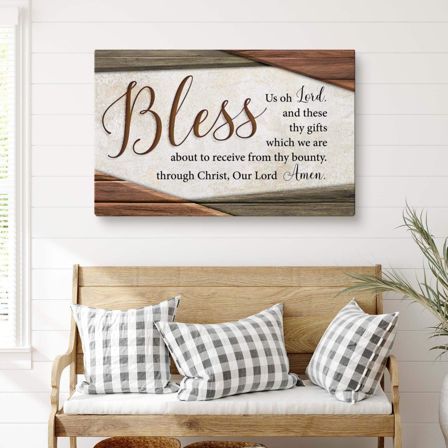 Bless Us Oh Lord Faith Sign IV - Tailored Canvases - Flyclothing LLC