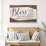 Bless Us Oh Lord Faith Sign IV - Tailored Canvases - Flyclothing LLC