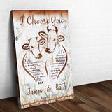 I Choose You Cow Couple Sign - Tailored Canvases - Flyclothing LLC