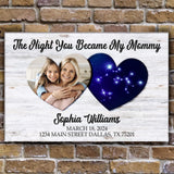 Mother's Day Sign The Night You Became My Mommy - Tailored Canvases - Flyclothing LLC