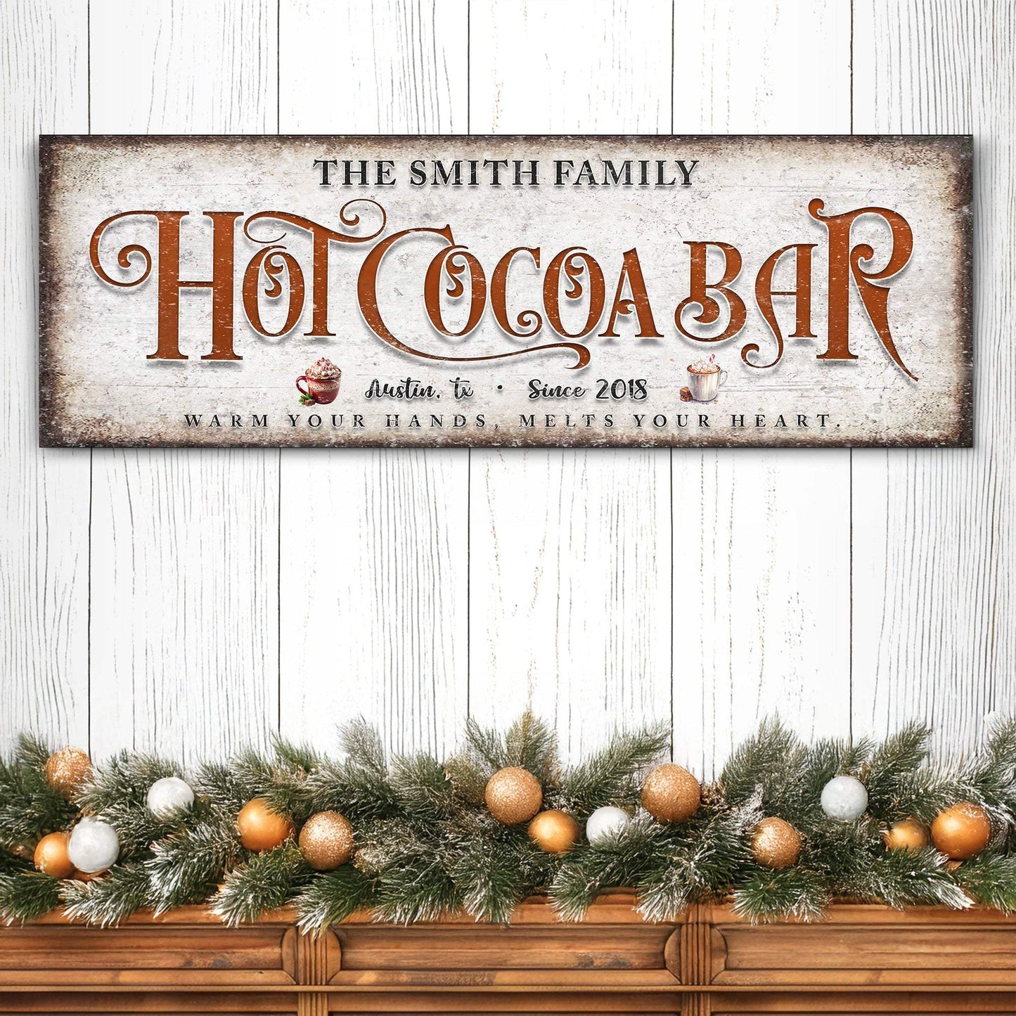 Hot Chocolate Christmas Bar Sign II - Tailored Canvases - Flyclothing LLC