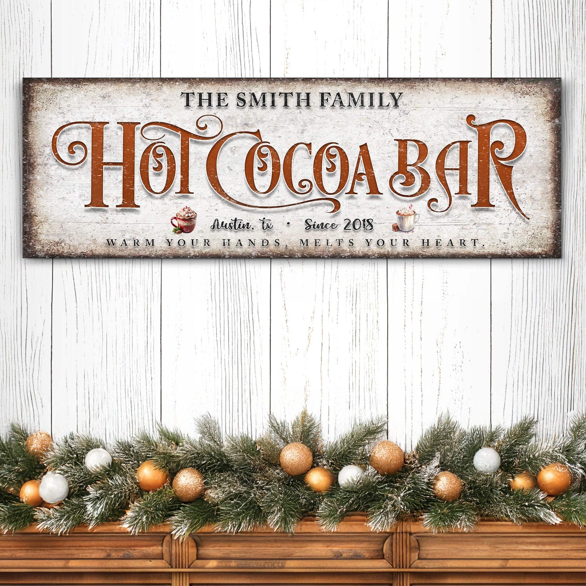 Hot Chocolate Christmas Bar Sign II - Tailored Canvases - Flyclothing LLC