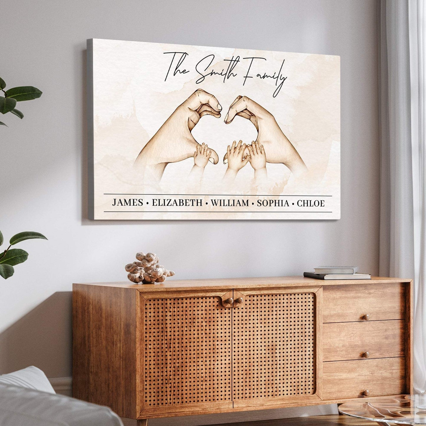 Mother's Day Sign Family Heart - Tailored Canvases - Flyclothing LLC