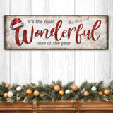 It's The Most Wonderful Time Of The Year Christmas Sign III - Tailored Canvases - Flyclothing LLC