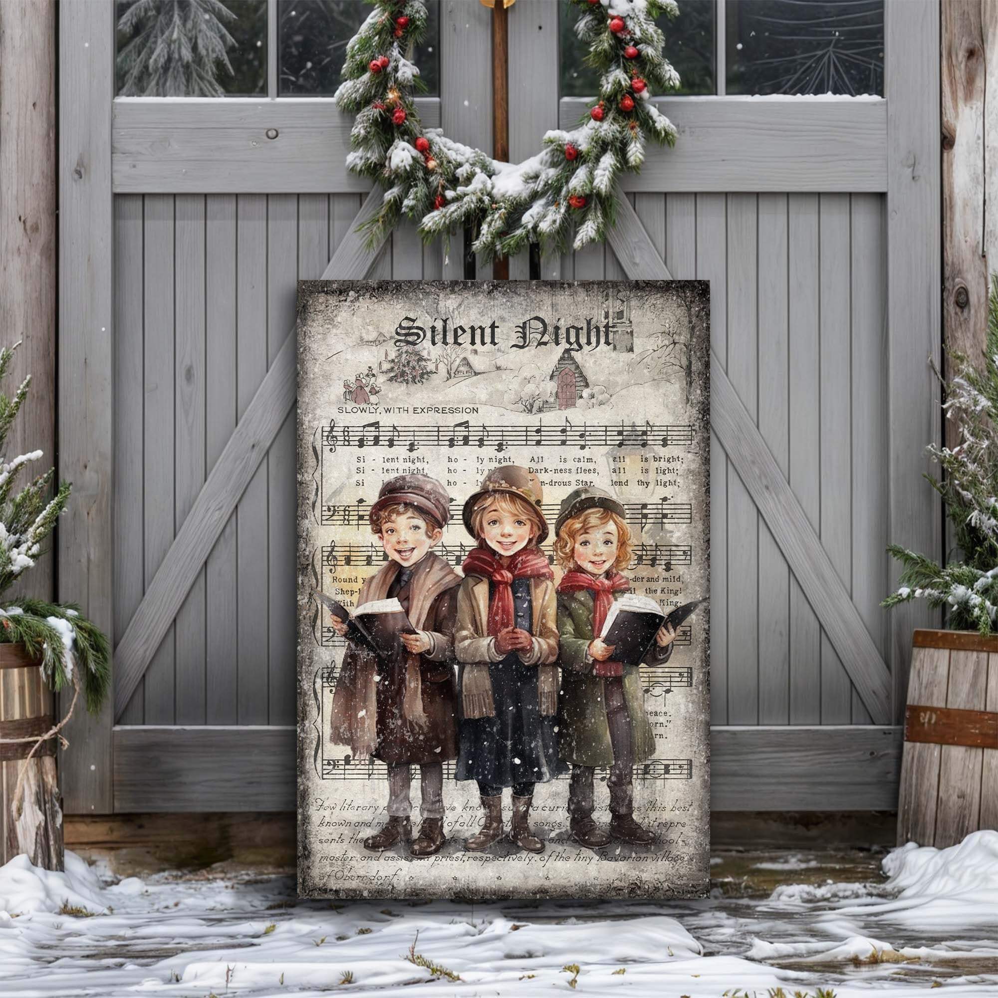 Vintage Christmas Carolers Wall Art III - Tailored Canvases - Flyclothing LLC