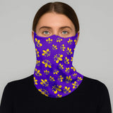 Fleur de Lis Print Seamless Face Tube Mask / Scarf - Madeline Love - Flyclothing LLC