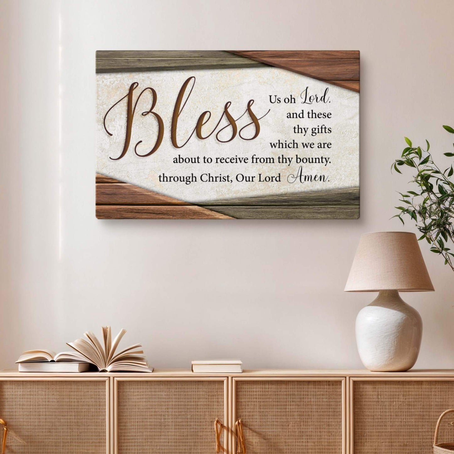 Bless Us Oh Lord Faith Sign IV - Tailored Canvases - Flyclothing LLC