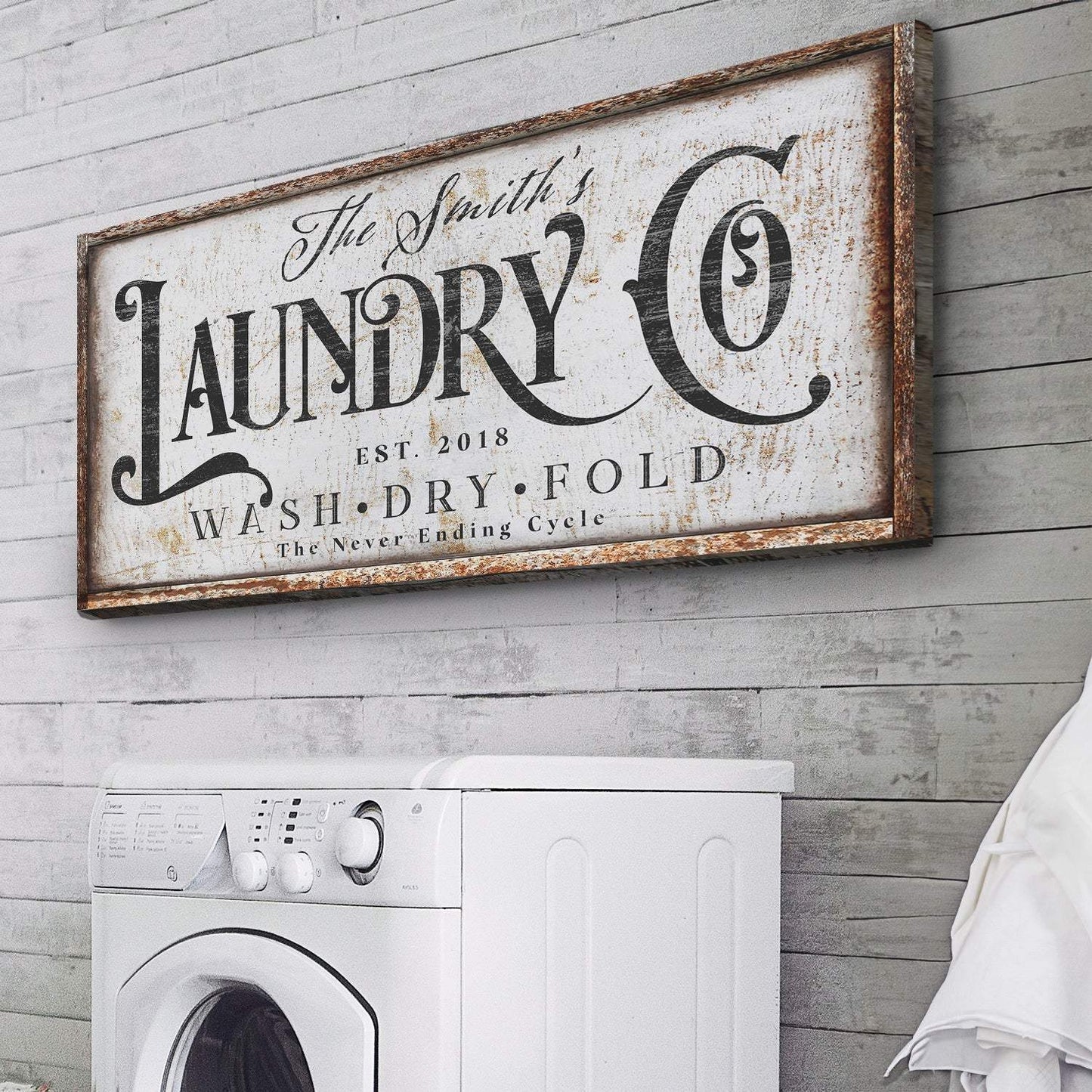 The Never Ending Cycle Laundry Sign - Tailored Canvases - Flyclothing LLC