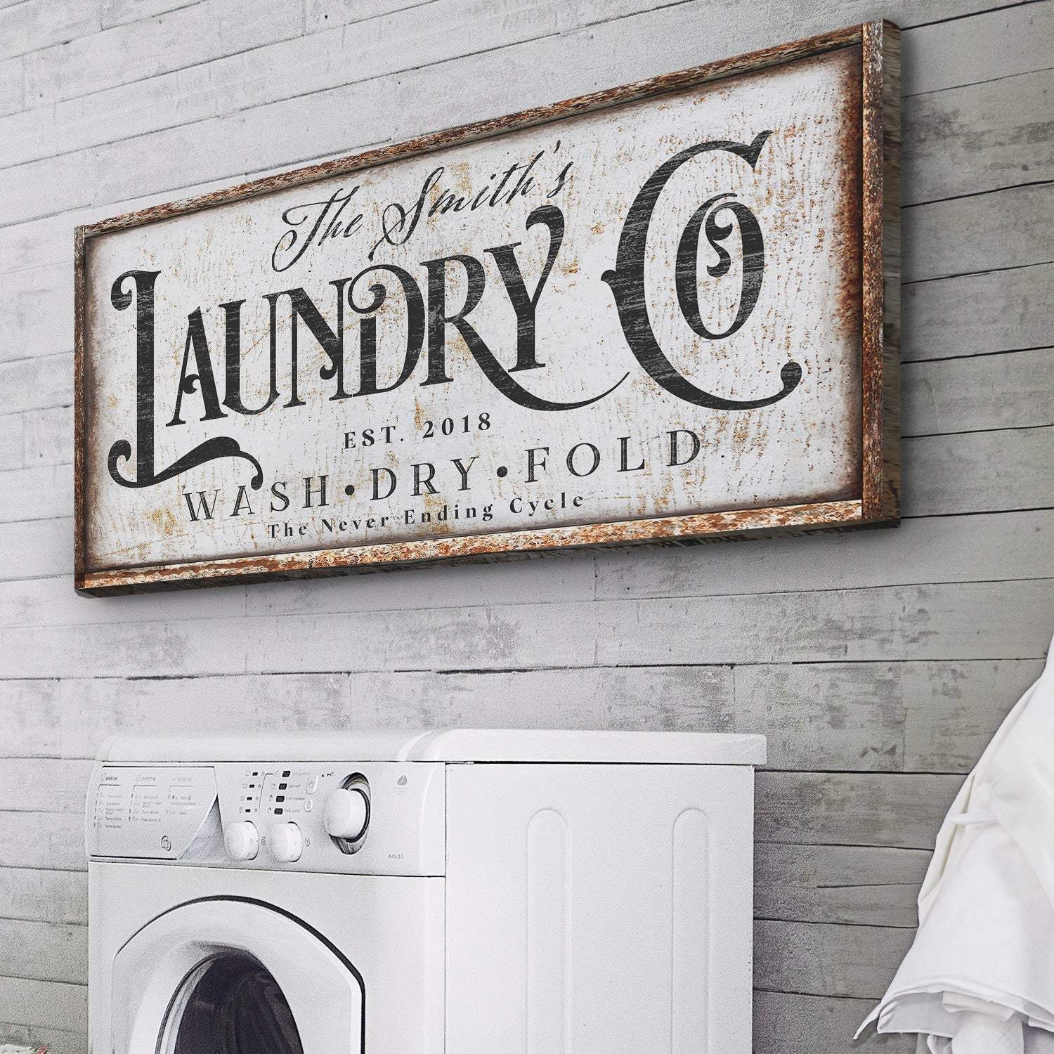 The Never Ending Cycle Laundry Sign - Tailored Canvases - Flyclothing LLC
