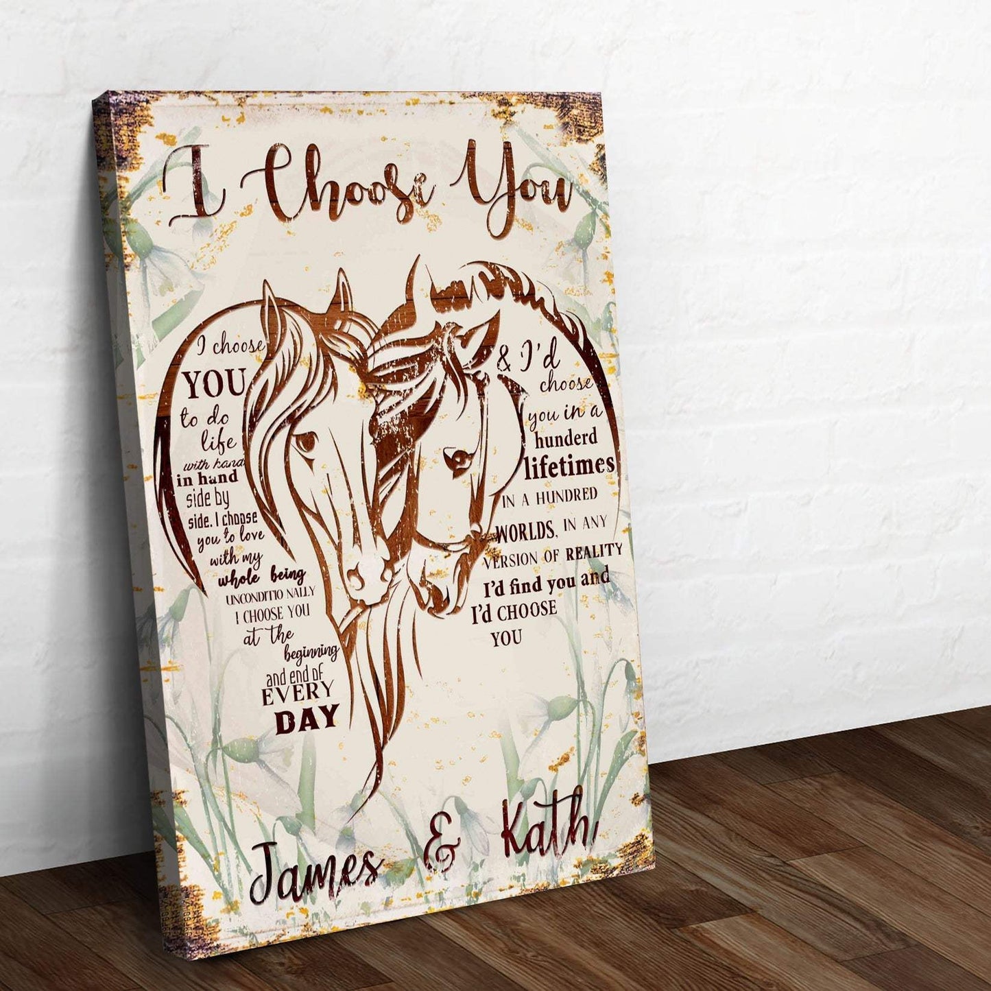 I Choose You Couple Horse Sign - Tailored Canvases - Flyclothing LLC