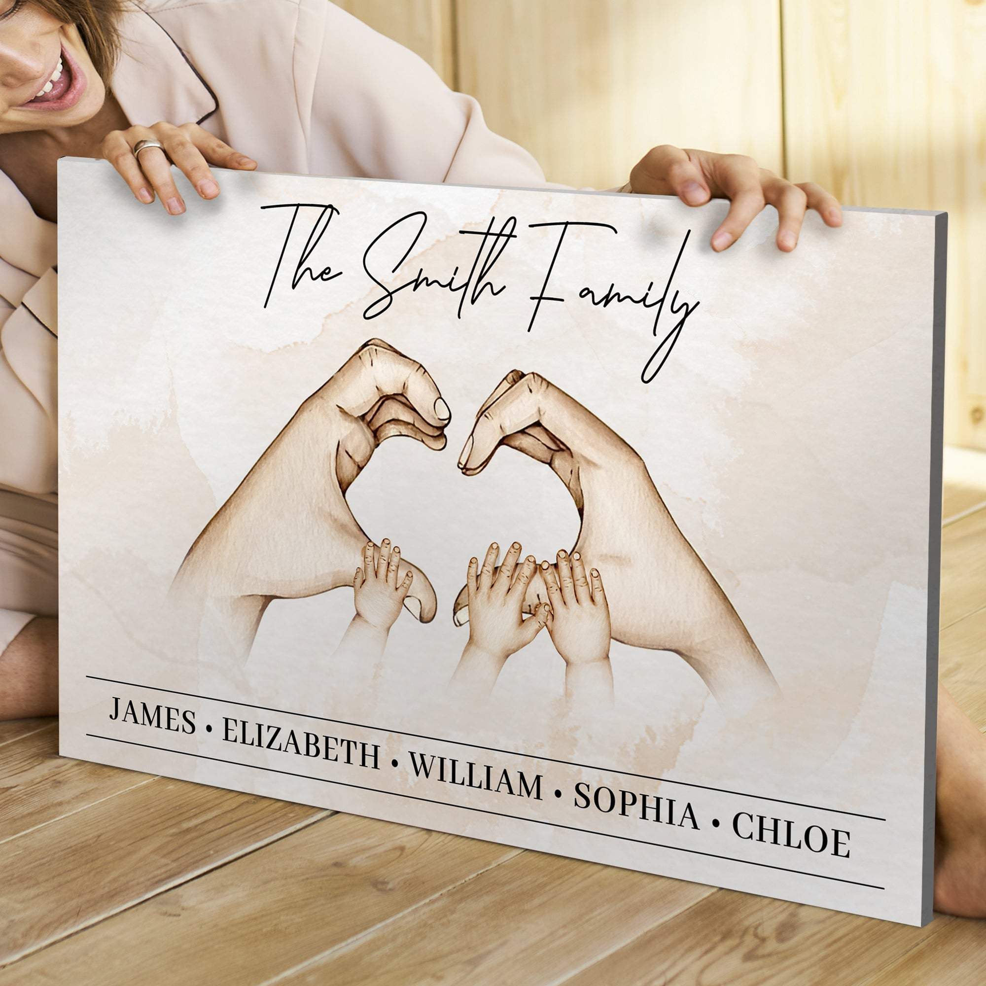 Mother's Day Sign Family Heart - Tailored Canvases - Flyclothing LLC