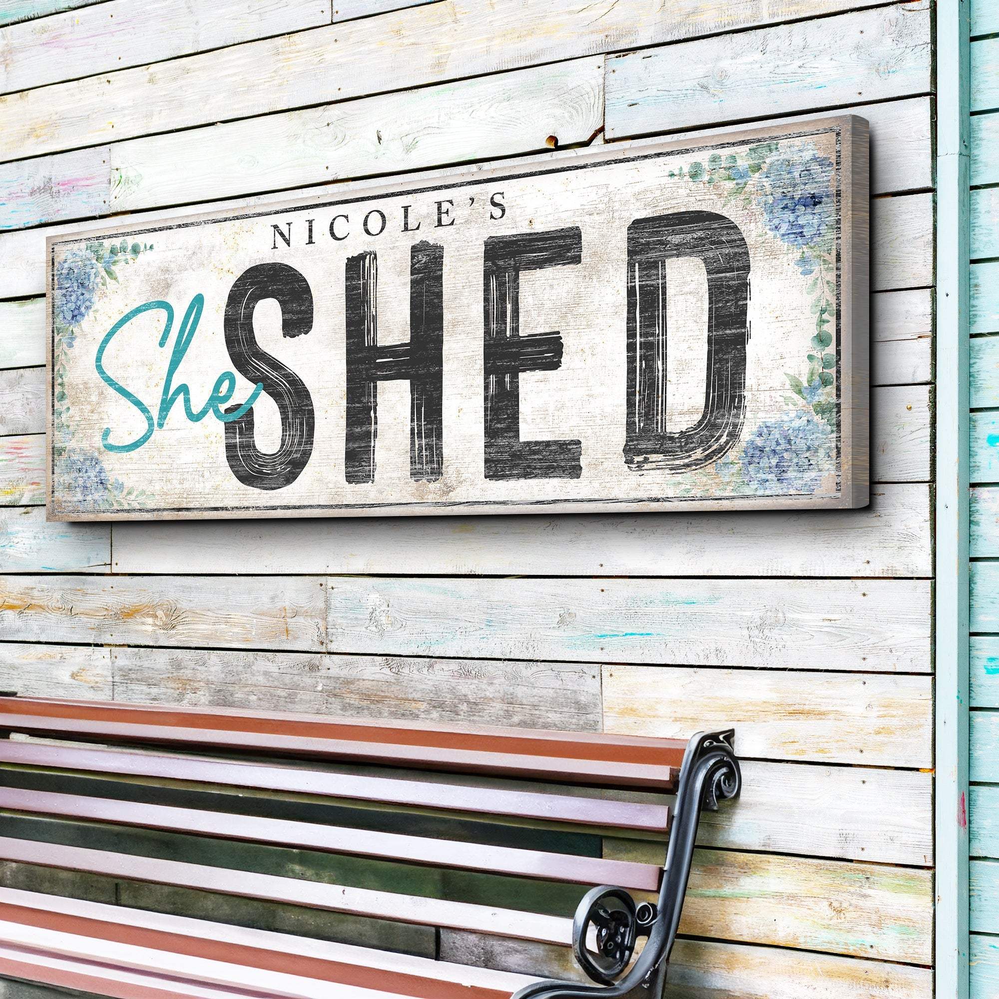 Personalized She Shed Sign XI - Tailored Canvases - Flyclothing LLC