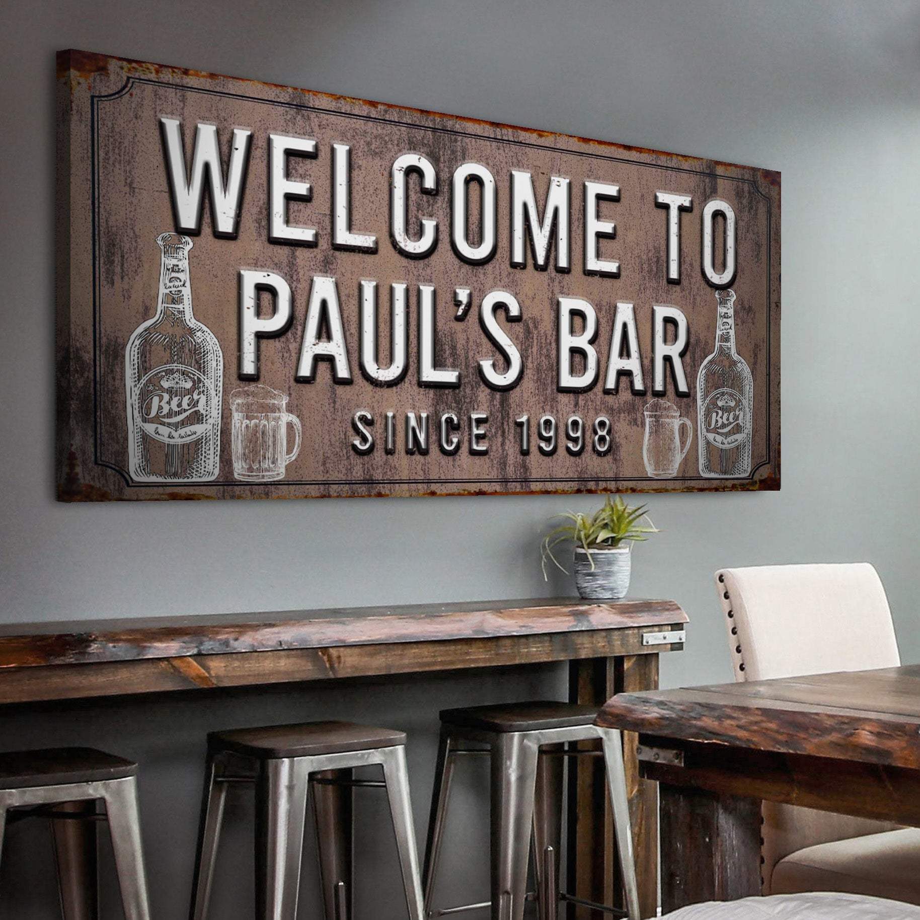 Bar Sign III - Tailored Canvases - Flyclothing LLC