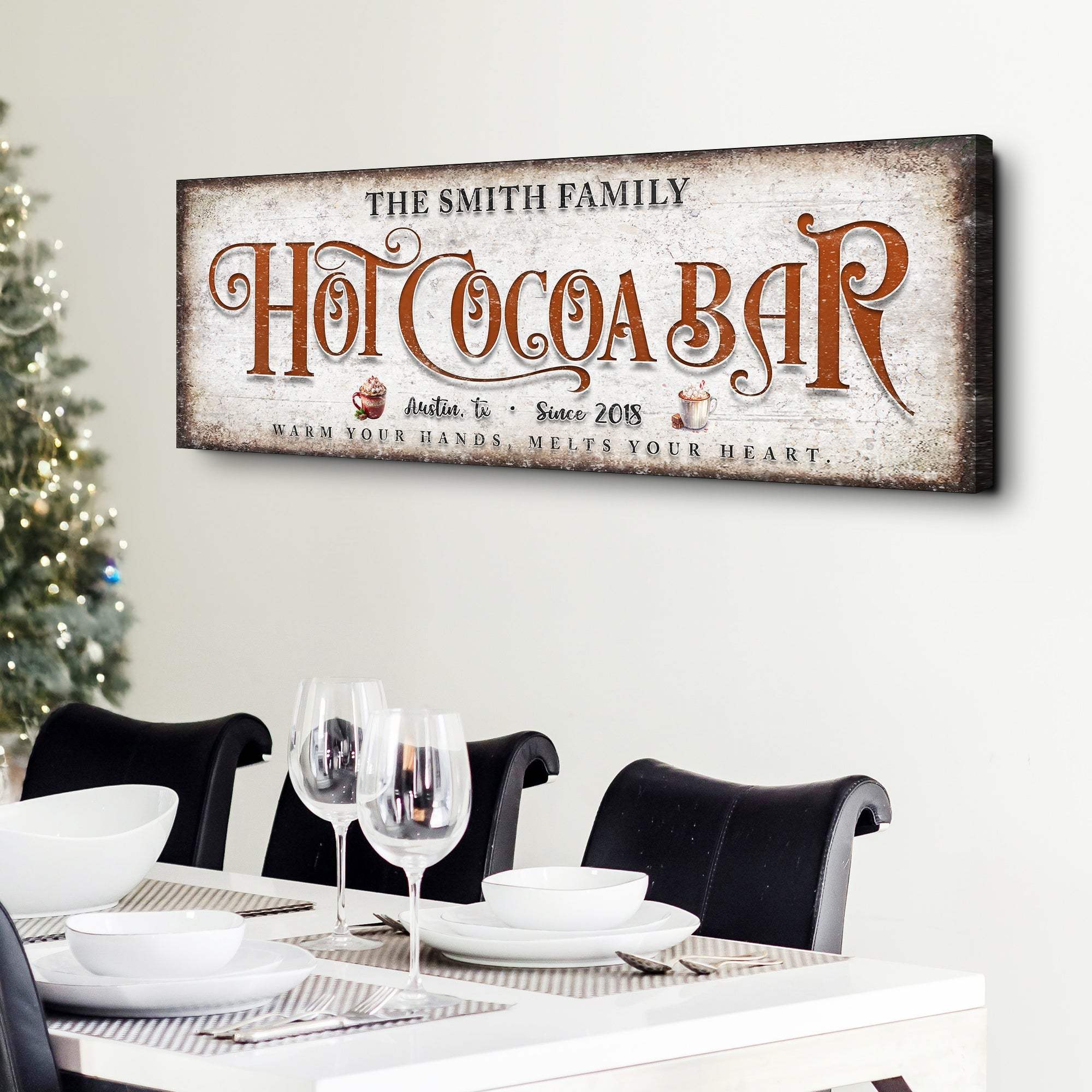 Hot Chocolate Christmas Bar Sign II - Tailored Canvases - Flyclothing LLC