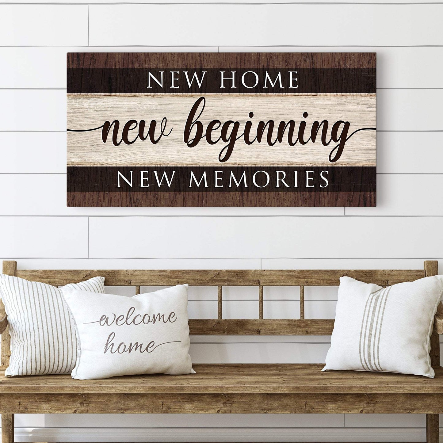 New Home New Beginning New Memories Sign III - Tailored Canvases - Flyclothing LLC