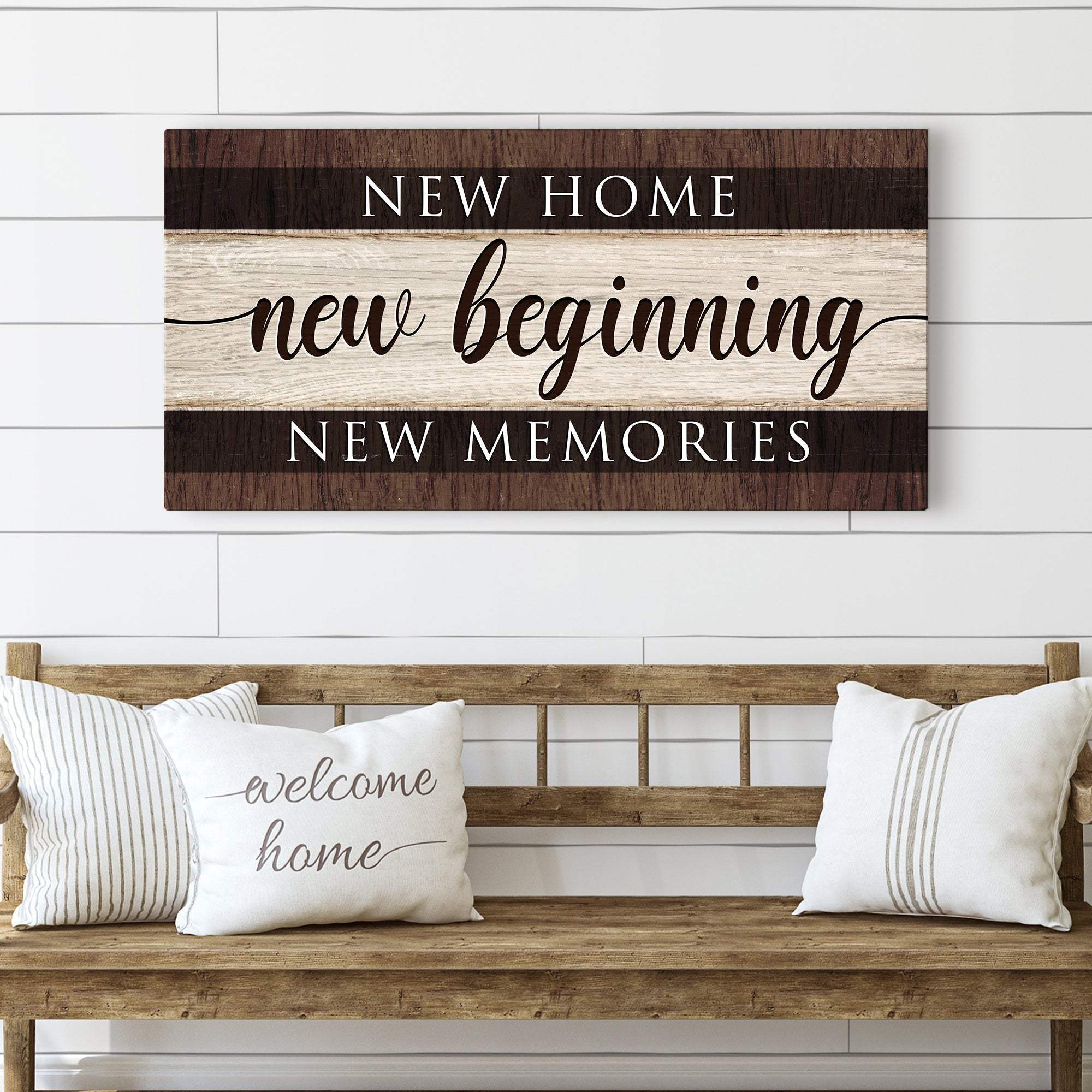 New Home New Beginning New Memories Sign III - Tailored Canvases - Flyclothing LLC