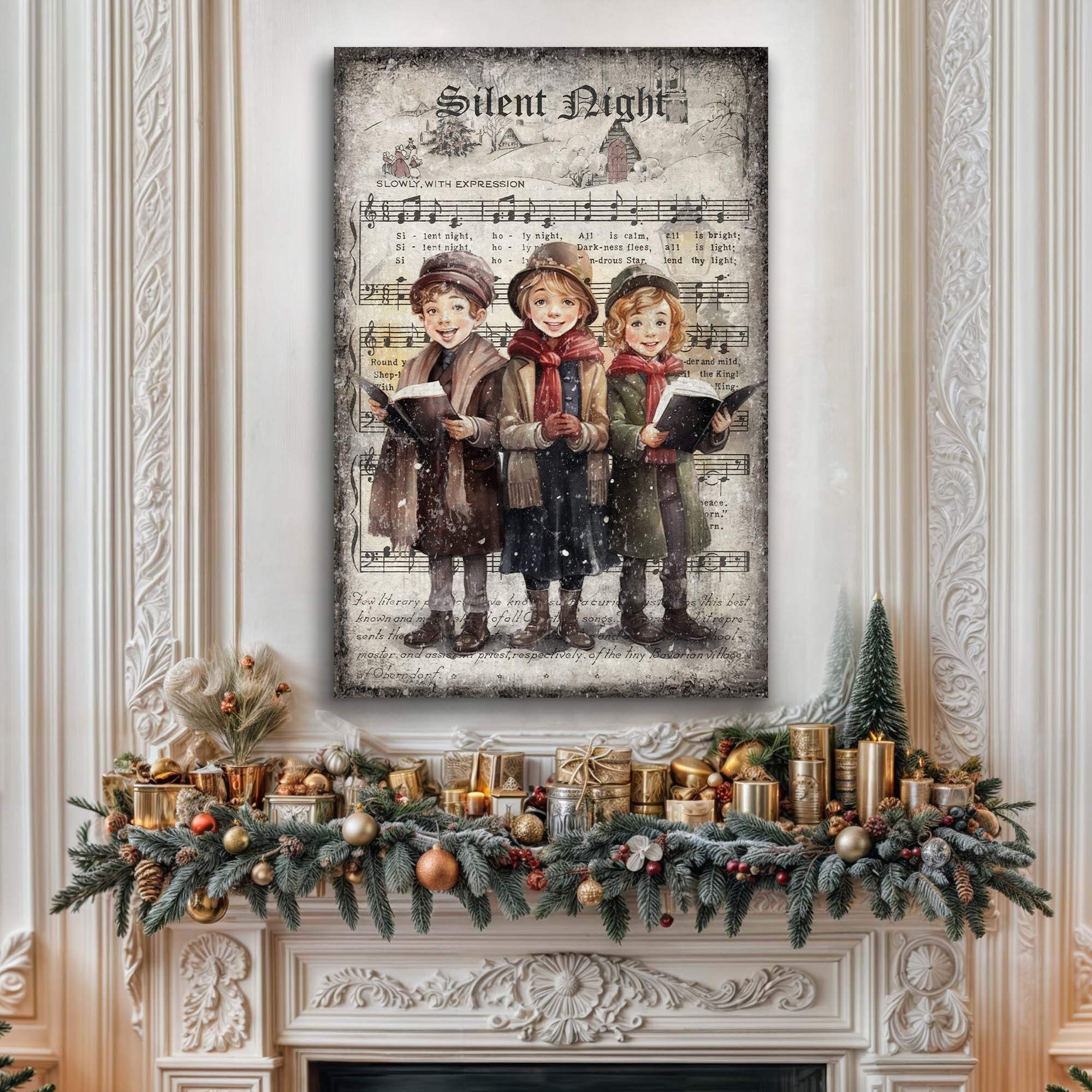 Vintage Christmas Carolers Wall Art III - Tailored Canvases - Flyclothing LLC
