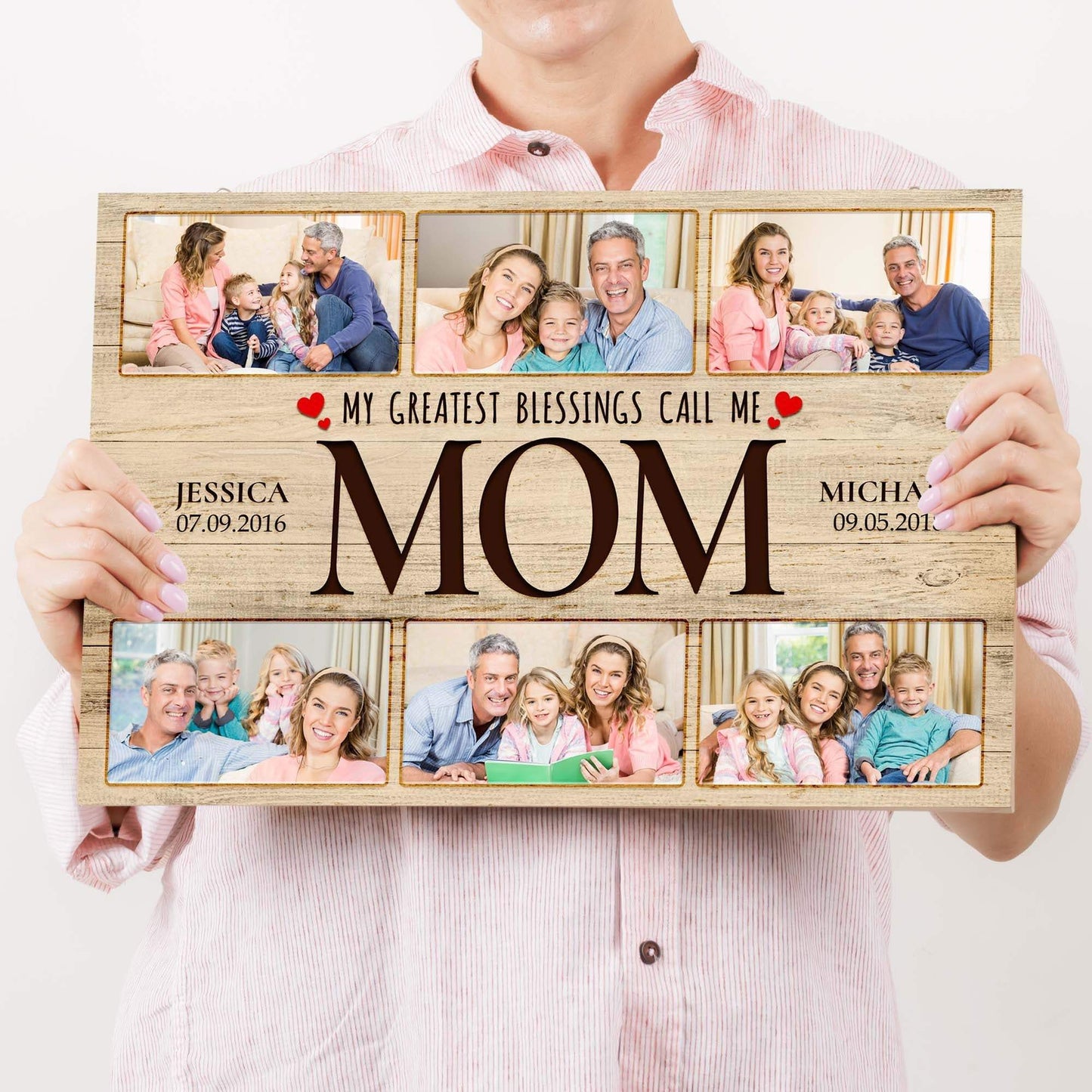 Mother's Day Sign My Greatest Blessings Call Me Mom II - Tailored Canvases - Flyclothing LLC