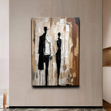 Modern Abstract Couple Wall Art - Tailored Canvases - Flyclothing LLC