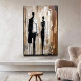 Modern Abstract Couple Wall Art - Tailored Canvases - Flyclothing LLC