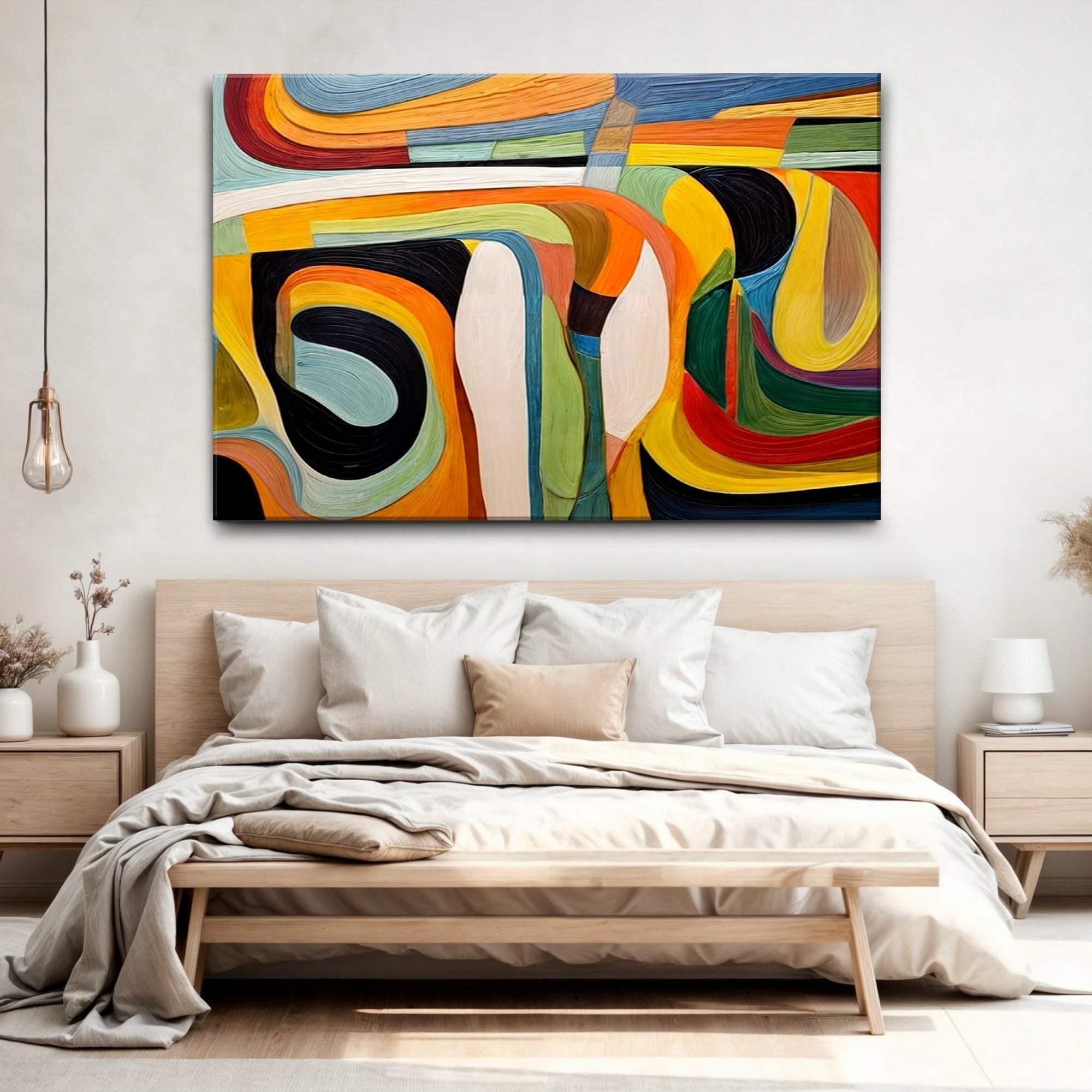 Modern Vibrant Abstract Wall Art - Tailored Canvases - Flyclothing LLC