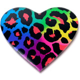 Acrylicious Rainbow Cheetah Print Heart Magnet by Onyx O - BodyCandy - Flyclothing LLC