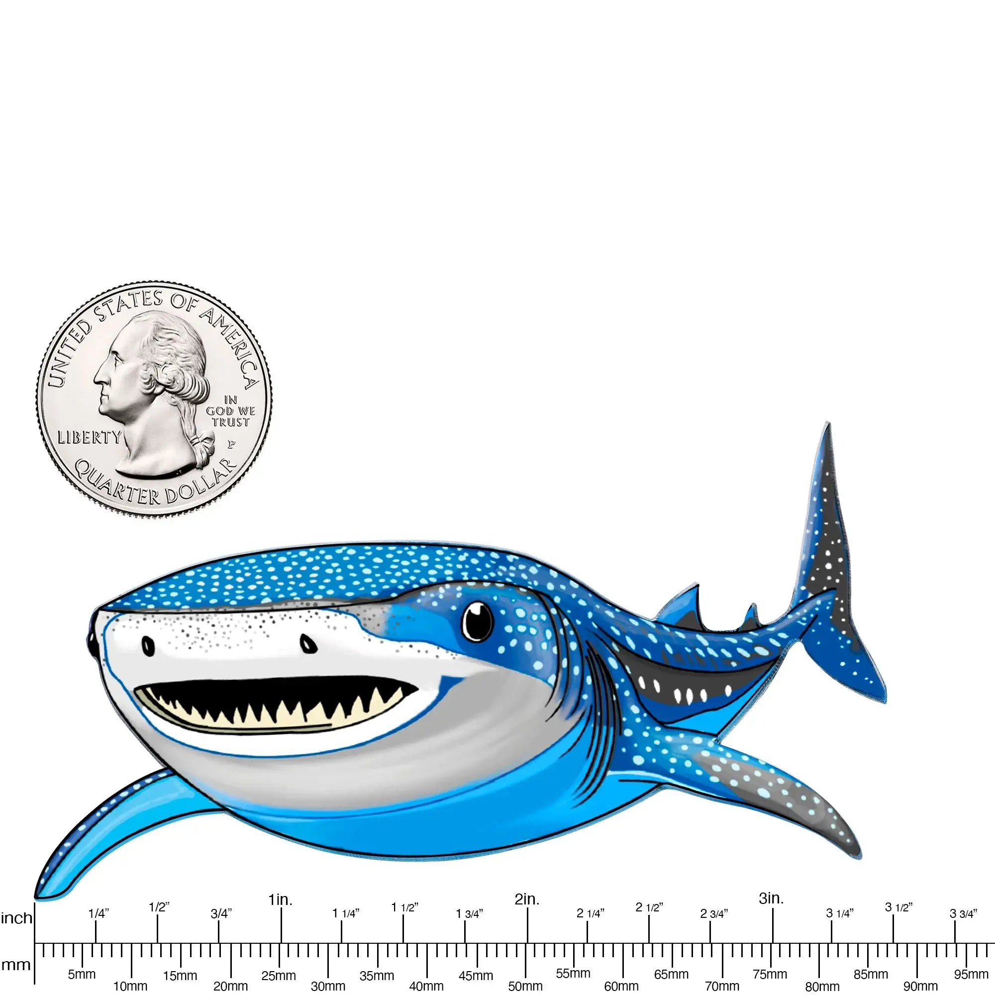 Acrylicious Attack Swimming Shark Magnet by Onyx O - BodyCandy - Flyclothing LLC
