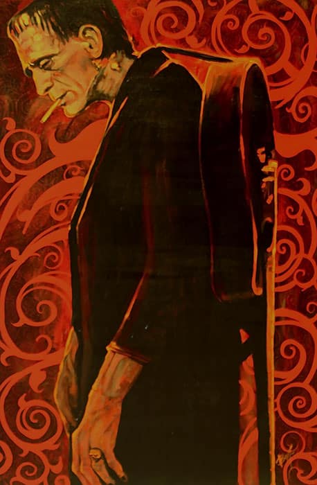 Black Market Art Company Man in Black Print