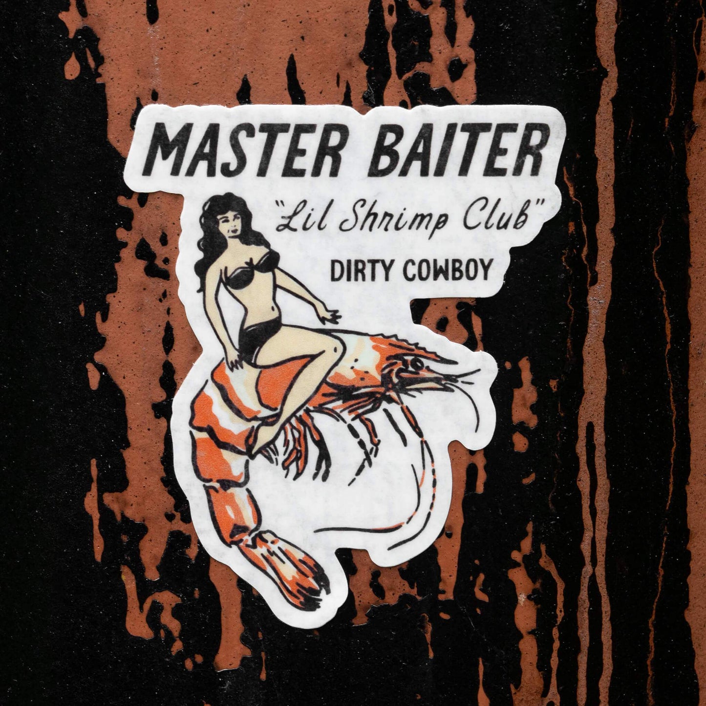Master Baiter 'Lil Shrimp Club Decal Sticker - DIRTY COWBOY USA - Flyclothing LLC