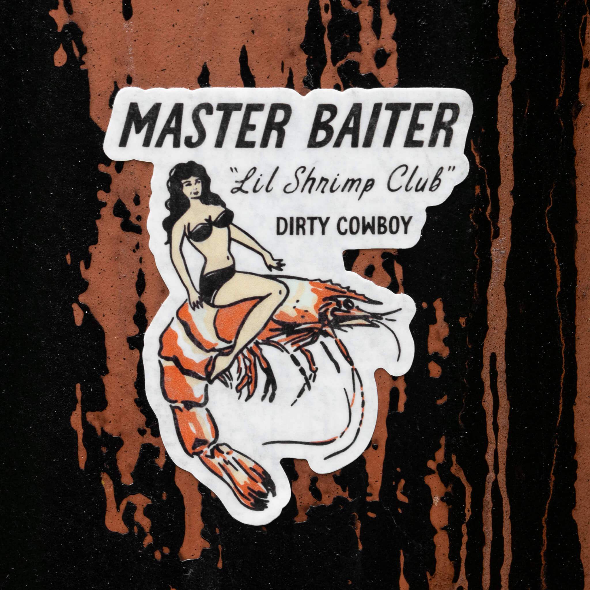 Master Baiter 'Lil Shrimp Club Decal Sticker - DIRTY COWBOY USA - Flyclothing LLC