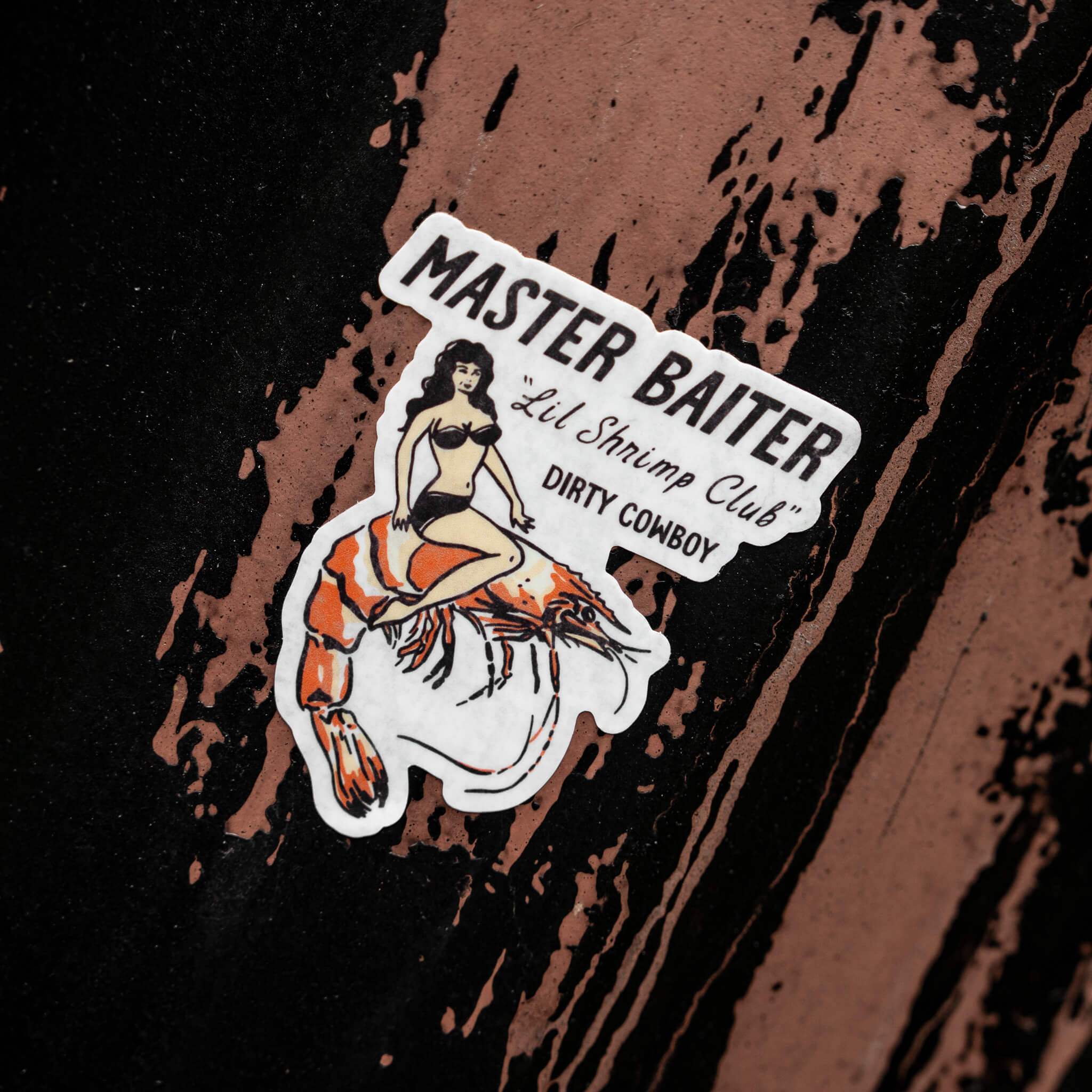 Master Baiter 'Lil Shrimp Club Decal Sticker - DIRTY COWBOY USA - Flyclothing LLC