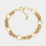 18K Gold Dipped Stainless Steel Premium Handmade Chain Link Bracelet