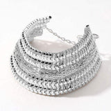 Metal Snake Chain Strand Bracelet - Madeline Love - Flyclothing LLC