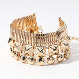 Abstract Metal Wide Bracelet - Madeline Love - Flyclothing LLC