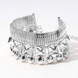 Abstract Metal Wide Bracelet - Madeline Love - Flyclothing LLC