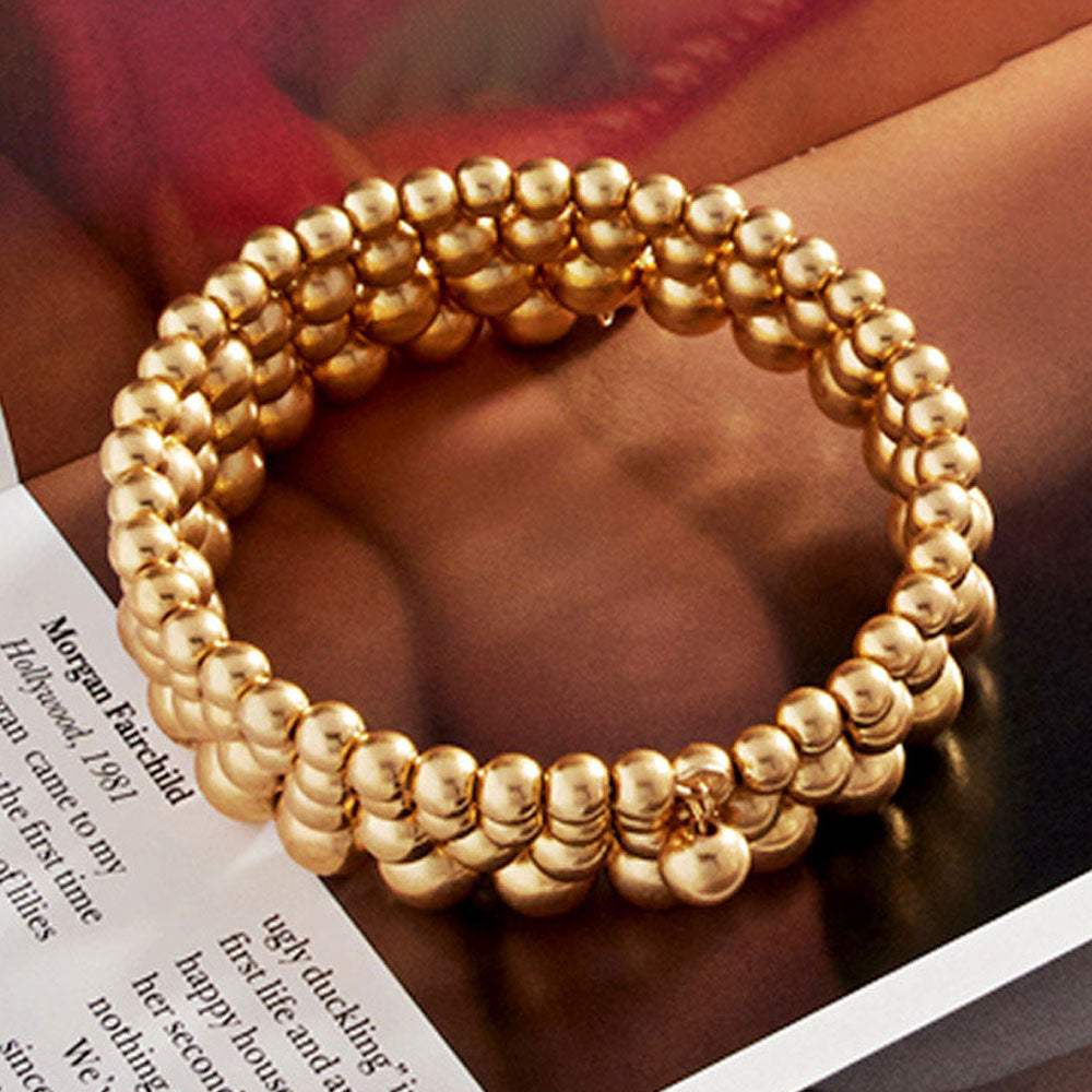 Metal Ball Cluster Coil Bracelet - Madeline Love - Flyclothing LLC