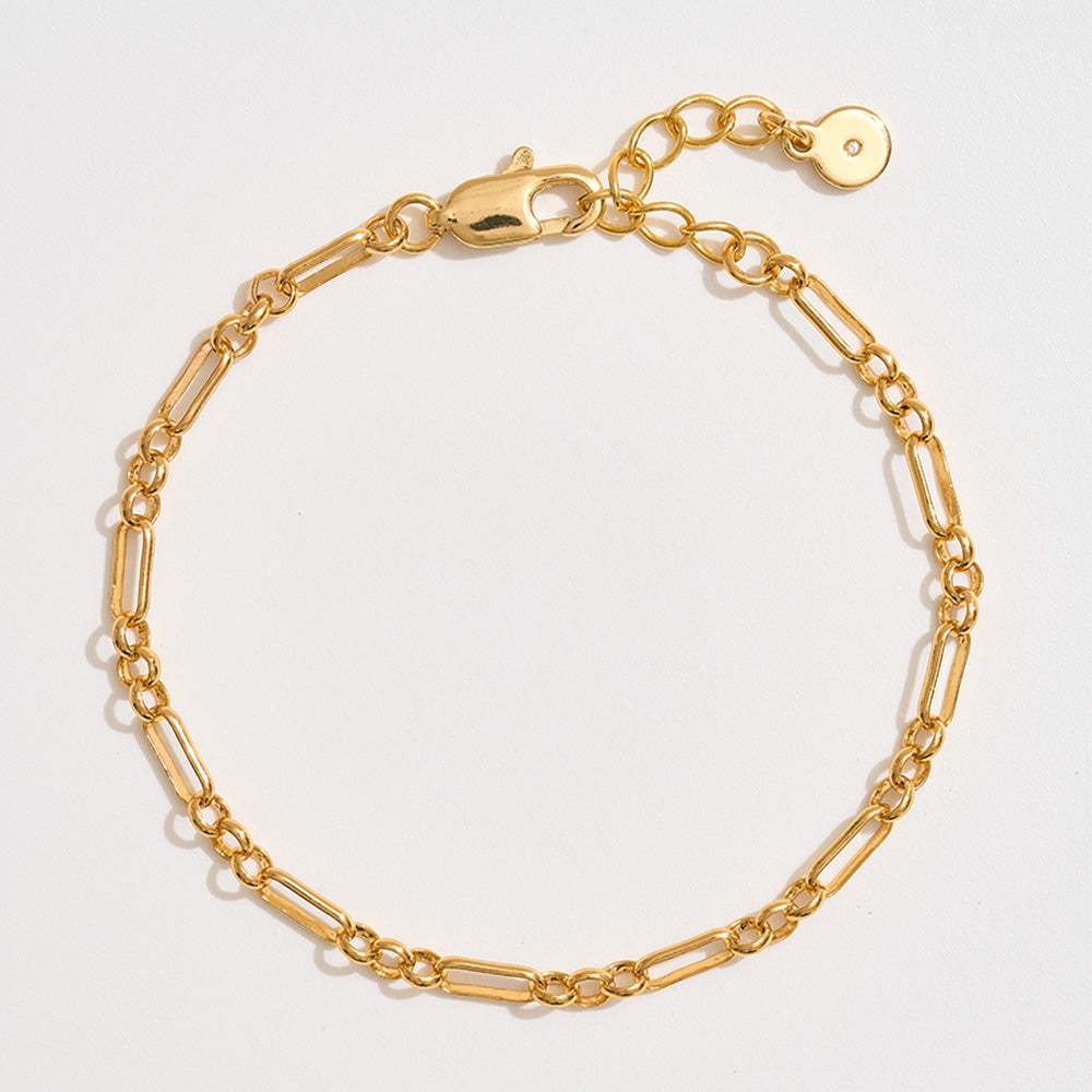 Gold Dipped Double Link Chain Bracelet - Madeline Love - Flyclothing LLC