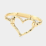 Open Metal Heart Hook Bracelet - Madeline Love - Flyclothing LLC
