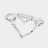 Open Metal Heart Hook Bracelet - Madeline Love - Flyclothing LLC