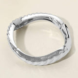 Textured Metal Sculptural Hinged Bangle Bracelet - Madeline Love - Flyclothing LLC