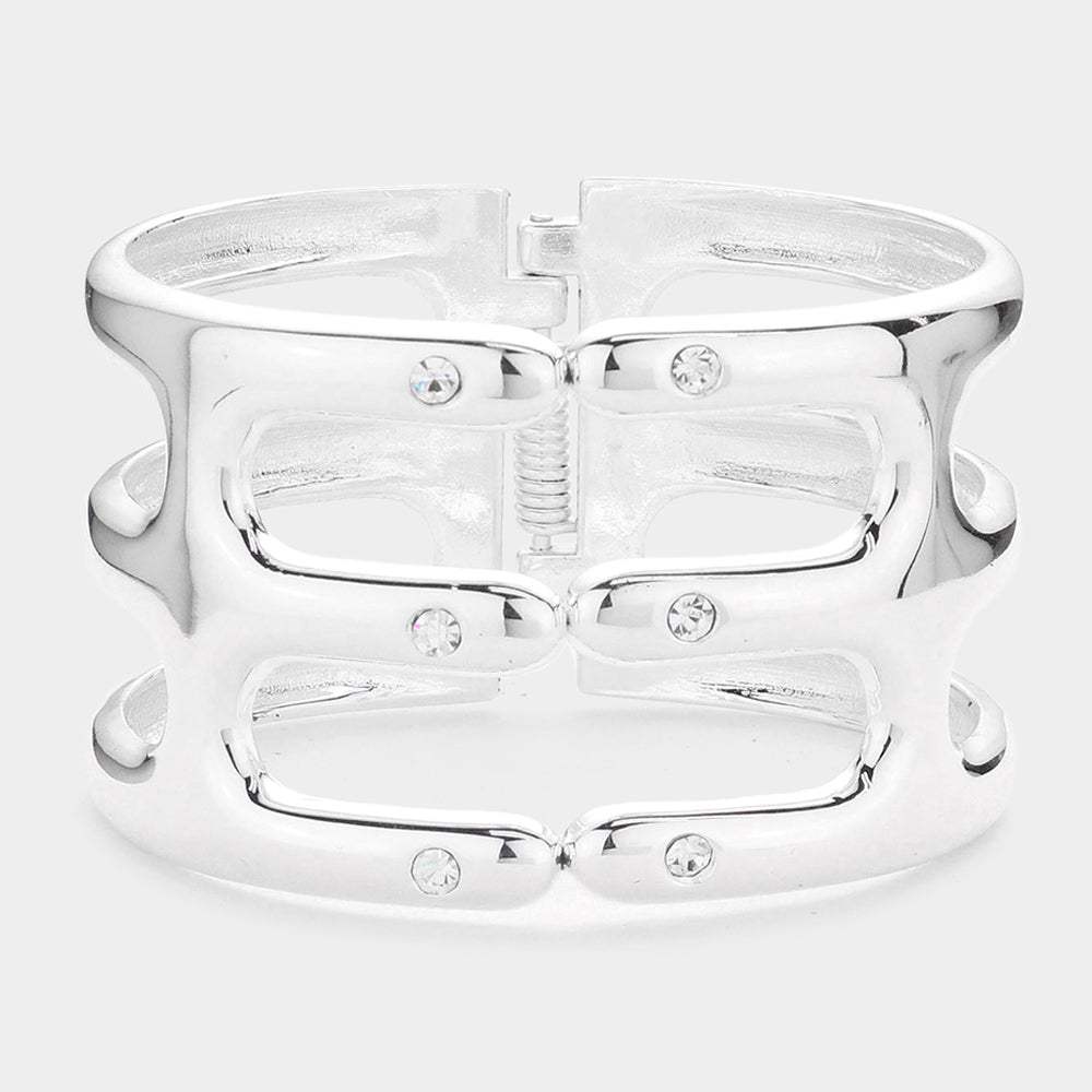 Hinged Metal Cage Bracelet - Madeline Love - Flyclothing LLC