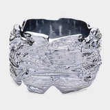 Textured Metal Bangle Bracelet - Madeline Love - Flyclothing LLC