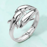 Sleek Double Dolphin Hinged Bangle Bracelet - Madeline Love - Flyclothing LLC
