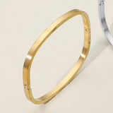 SECRET BOX_Stainless Steel Square Hinge Bangle Bracelet - Madeline Love - Flyclothing LLC