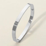 SECRET BOX_Stainless Steel Square Hinged Bangle Bracelet - Madeline Love - Flyclothing LLC
