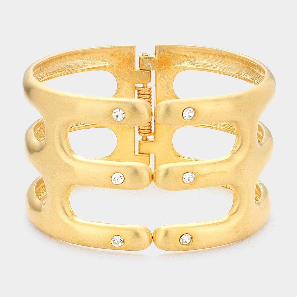Hinged Metal Bracelet - Madeline Love - Flyclothing LLC