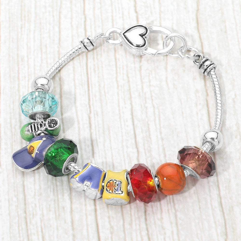 Multi Bead Cap Shoe Bracelet - Madeline Love - Flyclothing LLC
